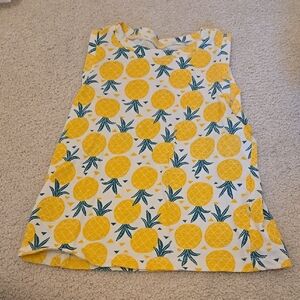 Pineapple Print Sleeveless Top